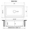 Ruvati 33-inch Matte Gray Granite Farmhouse Workstation Apron-front Composite Kitchen Sink - RVG1533GR