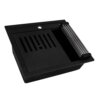 Ruvati 23-inch epiCube Granite Composite Quartz Workstation Matte Black Drop-in Topmount Wet Bar Prep Sink - RVG1622BK