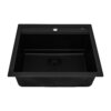 Ruvati 23-inch epiCube Granite Composite Quartz Workstation Matte Black Drop-in Topmount Wet Bar Prep Sink - RVG1622BK