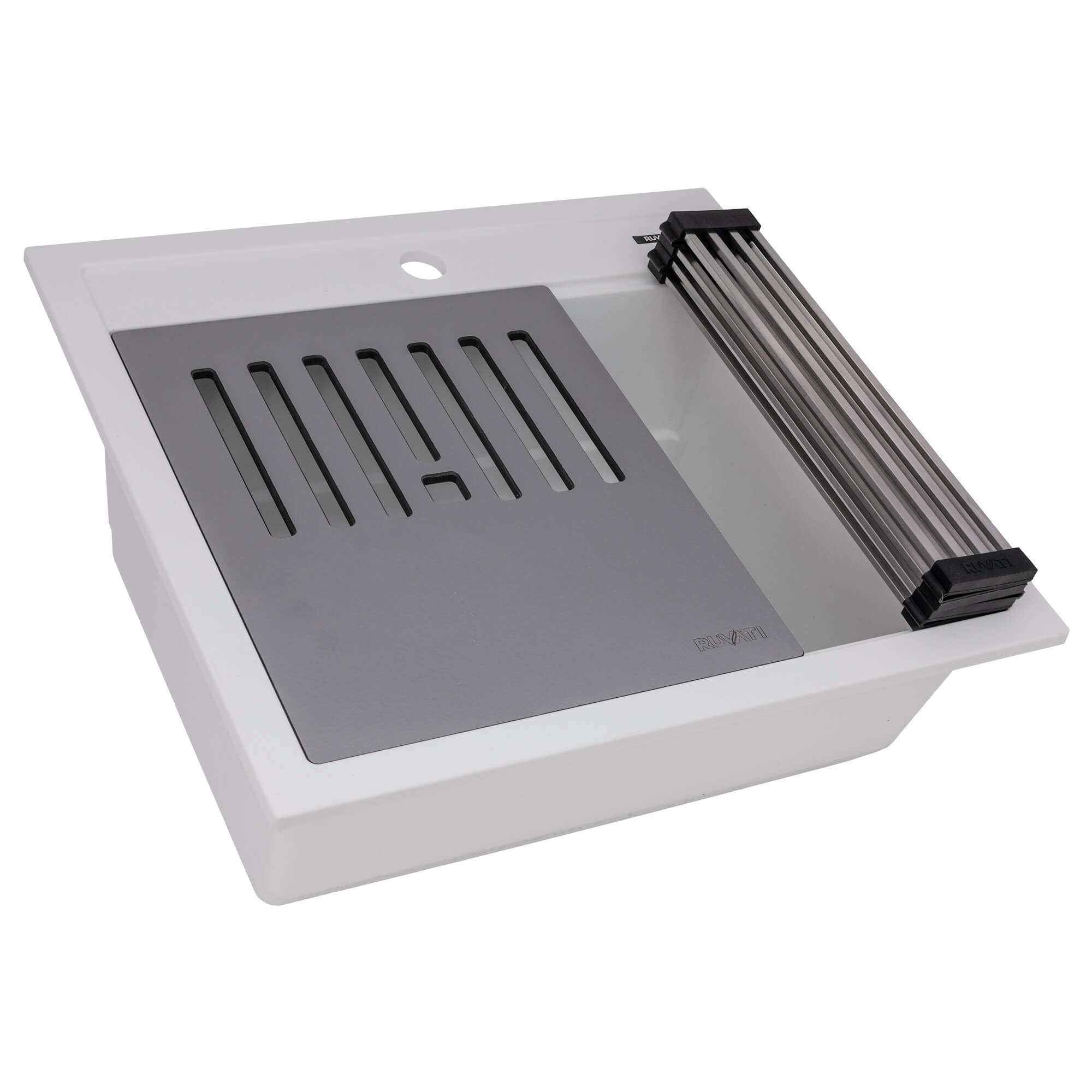 iebito すべり台 Ruvati 23-inch epiCube Granite Composite Workstation Drop-in