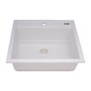 Ruvati 23-inch epiCube Granite Composite Quartz Workstation Drop-in Topmount Wet Bar Prep Sink Arctic White Matte - RVG1622WH