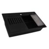 Ruvati 31-inch epiCube Granite Composite Quartz Workstation Matte Black Drop-in Topmount Kitchen Sink - RVG1631BK