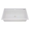 Ruvati 31-inch epiCube Granite Composite Quartz Workstation Drop-in Topmount Kitchen Sink Arctic White Matte - RVG1631WH