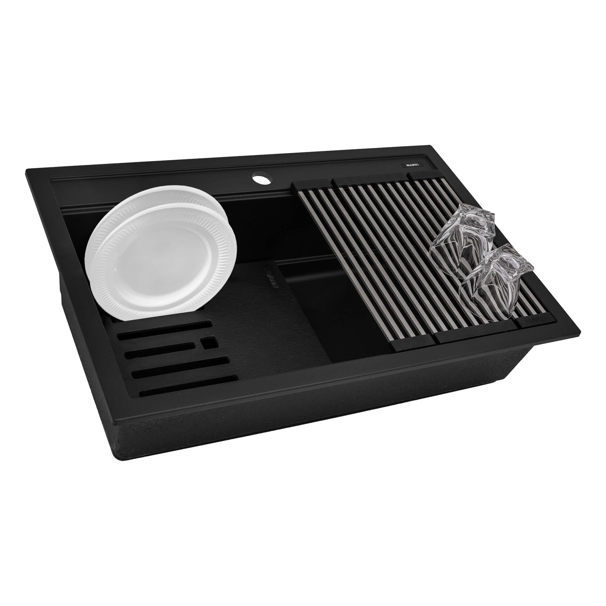 Matte Black Workstation Kitchen Sink
