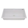 Ruvati 34-inch epiCube Granite Composite Quartz Workstation Drop-in Topmount Kitchen Sink Arctic White Matte - RVG1634WH