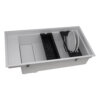Ruvati 18 x 34 inch Granite Composite Quartz Workstation Kitchen Sink epiStage Dual Mount Single Bowl - Arctic White Matte - RVG1650WH
