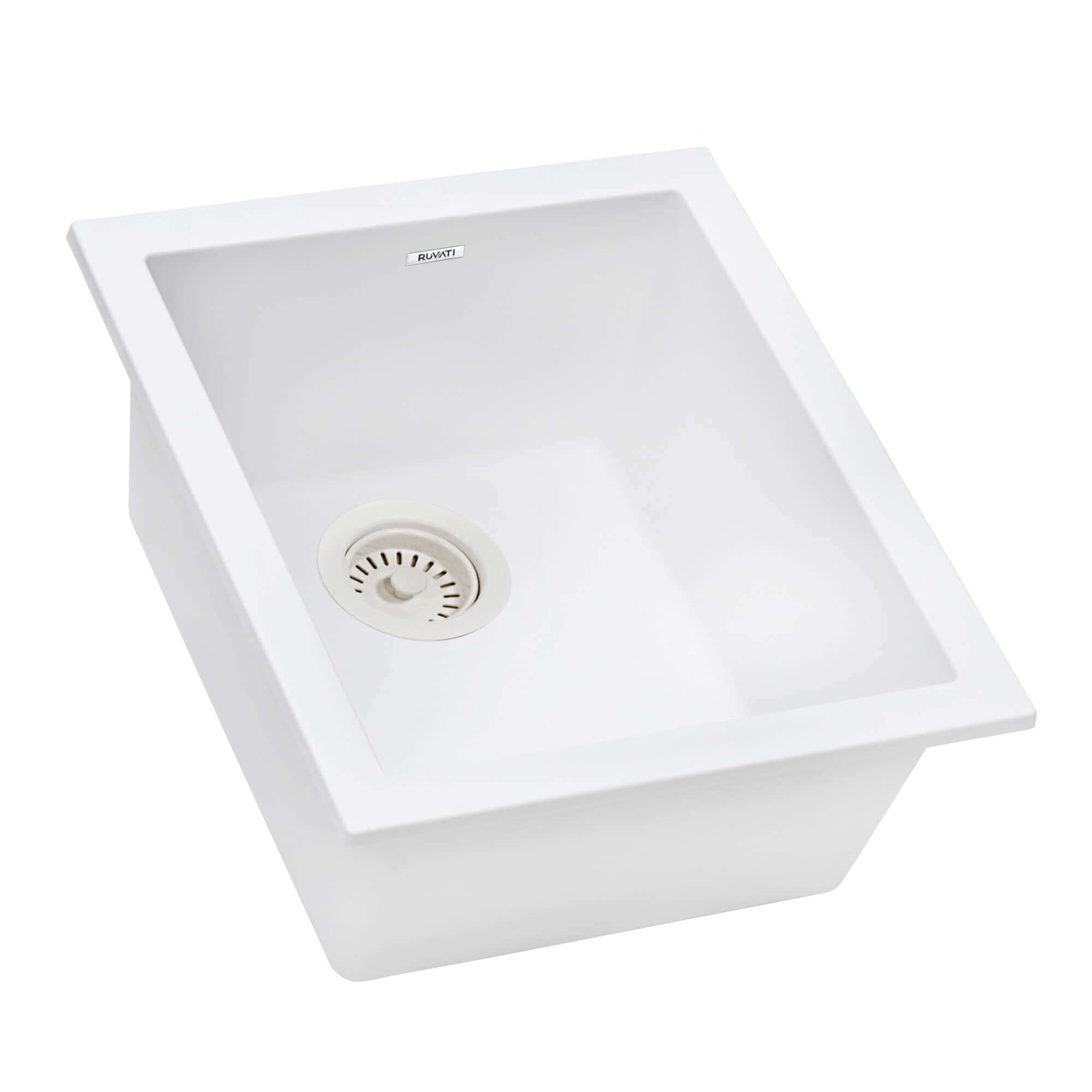 Sarlai 24 In. W X 18 In. D Undermount Single Bowl White Quartz Composite Laundry/Utility Sink Laundry Tub With Accessories SYSXYC241812 - View #11