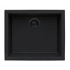 Ruvati 21 x 17 inch Granite Composite Quartz Undermount Single Bowl Wet Bar Prep Sink - Midnight Black - RVG2022BK