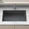 Ruvati 32 x 19 inch epiGranite Undermount Granite Composite Quartz Single Bowl Kitchen Sink - Urban Gray - RVG2033UG