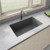 Ruvati 32 x 19 inch epiGranite Undermount Granite Composite Quartz Single Bowl Kitchen Sink - Urban Gray - RVG2033UG