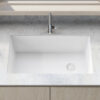 Ruvati 32 x 19 inch epiGranite Undermount Granite Composite Quartz Single Bowl Kitchen Sink - Arctic White Matte - RVG2033WH