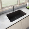 Ruvati 32 x 19 inch Granite Composite Quartz Undermount Single Bowl Kitchen Sink - Espresso Brown - RVG2080ES