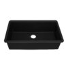 Ruvati 32-inch Undermount Workstation Granite Composite Quartz Kitchen Sink Matte Black - RVG2303BK