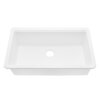 Ruvati 32-inch Granite Composite Quartz Workstation Undermount Kitchen Sink Single Bowl Arctic White Matte- RVG2303WH