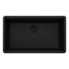 Ruvati 32-inch Undermount Workstation Granite Composite Quartz Kitchen Sink Matte Black - RVG2306BK
