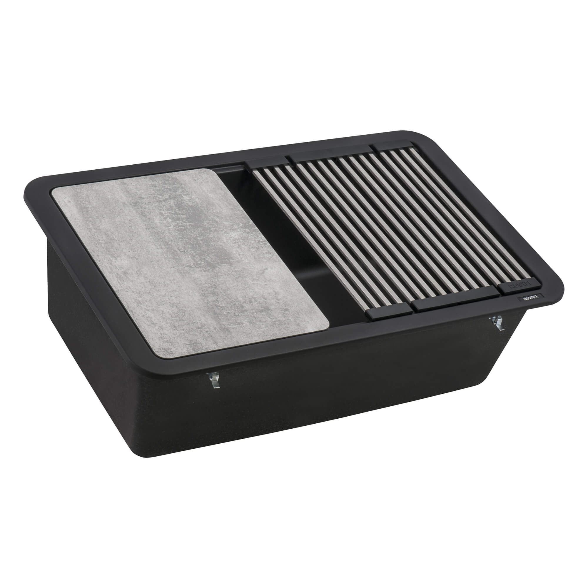 30-inch Granite Composite Workstation Matte Black Dual Mount Kitchen Sink - RVG2310BK view 1