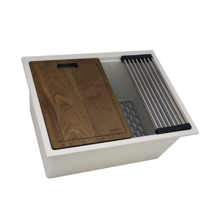 Ruvati Epirock 25 in. Undermount Laundry Sink with Accessories