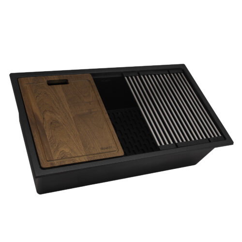 Charcoal Black Workstation Kitchen Sink