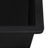Ruvati 33 x 20 inch Granite Composite Quartz Undermount Double Bowl Kitchen Sink - Midnight Black - RVG2347BK