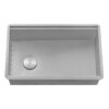 Ruvati 30-inch Workstation Slope Bottom Offset Drain Undermount 16 Gauge Kitchen Sink - RVH185841LM