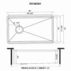 Ruvati 30-inch Workstation Slope Bottom Offset Drain Undermount 16 Gauge Kitchen Sink - RVH185841LM