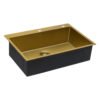 Ruvati 33 x 22 inch Matte Gold Stainless Steel Drop-in Topmount Kitchen Sink Single Bowl - RVH5005GG