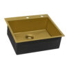 Ruvati 25 inch Matte Gold Drop-in Topmount Kitchen Sink Single Bowl - RVH5007GG