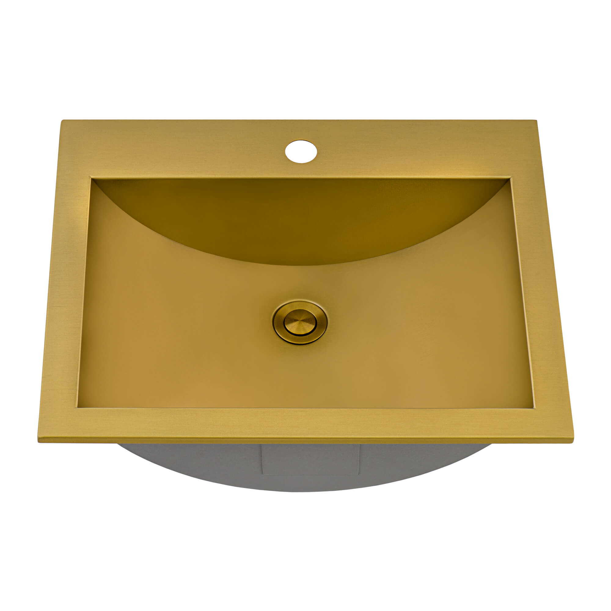 Ruvati 21 x 17 inch Brushed Gold Dropin Topmount Bathroom Sink