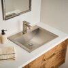 Ruvati 21 x 17 inch Drop-in Topmount Bathroom Sink Brushed Stainless Steel - RVH5110ST
