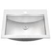 Ruvati 21 x 17 Bathroom Workstation Sink Drop in Topmount in Stainless Steel - RVH5521ST Ruvati 21 x 17 Bathroom Workstation Sink Drop in Topmount in Stainless Steel - RVH5521ST