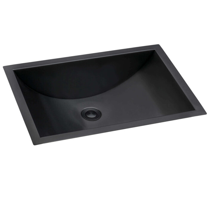 Ruvati 16 x 13 inch Gunmetal Black Undermount Bathroom Sink Stainless Steel - RVH6106BL