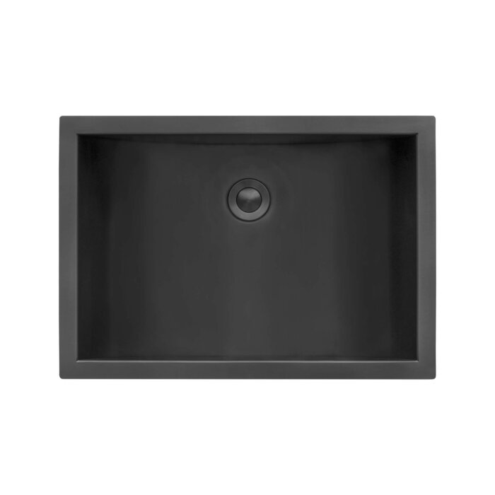 Ruvati 16 x 13 inch Gunmetal Black Undermount Bathroom Sink Stainless Steel - RVH6106BL