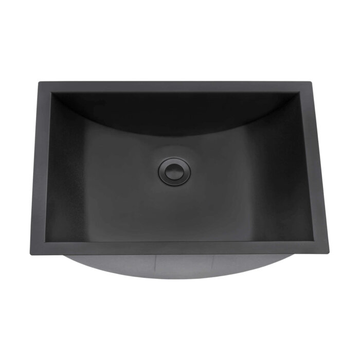 Ruvati 16 x 13 inch Gunmetal Black Undermount Bathroom Sink Stainless Steel - RVH6106BL