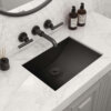Ruvati 16 x 13 inch Gunmetal Black Undermount Bathroom Sink Stainless Steel - RVH6106BL