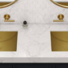 Ruvati 16 x 13 inch Brushed Gold Polished Brass Rectangular Bathroom Sink Undermount - RVH6106GG