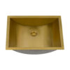 Ruvati 16 x 13 inch Brushed Gold Polished Brass Rectangular Bathroom Sink Undermount - RVH6106GG