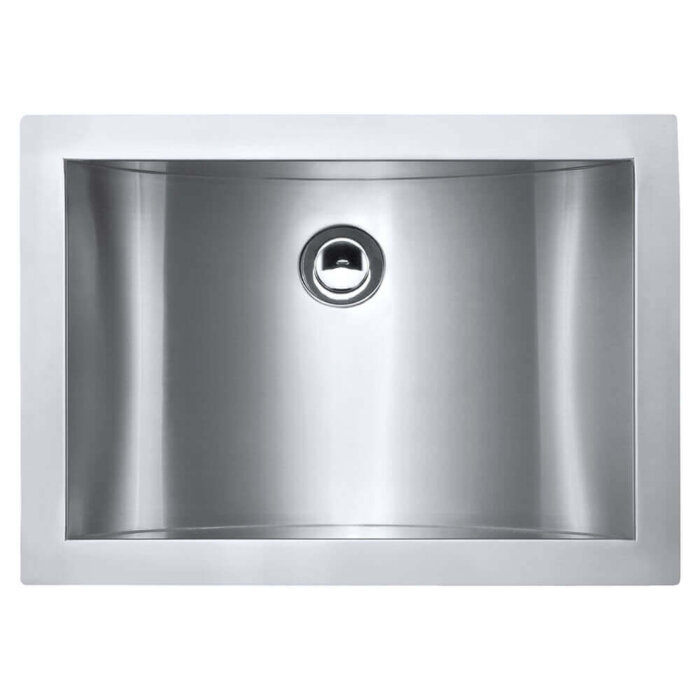 Ruvati 16 x 13 inch Brushed Stainless Steel Rectangular Bathroom Sink Undermount - RVH6106ST
