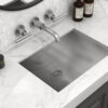 Ruvati 16 x 13 inch Brushed Stainless Steel Rectangular Bathroom Sink Undermount - RVH6106ST