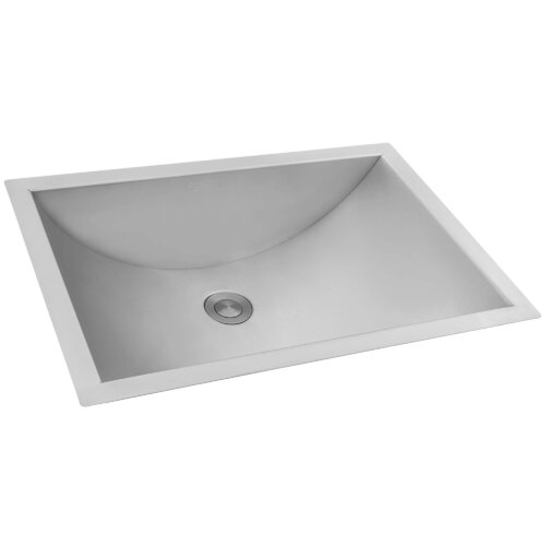 Ruvati 18 x 12 inch Brushed Stainless Steel Rectangular Bathroom Sink Undermount - RVH6110