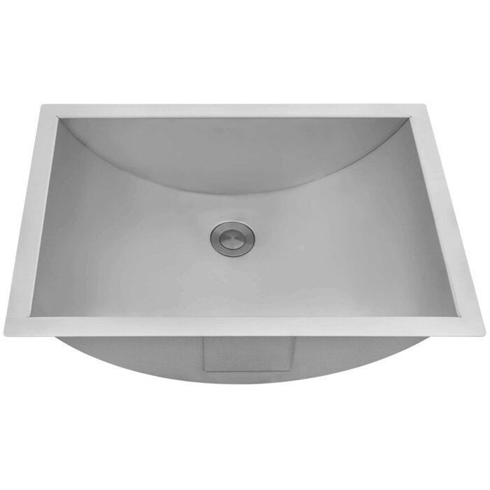 Ruvati 18 x 12 inch Brushed Stainless Steel Rectangular Bathroom Sink Undermount - RVH6110