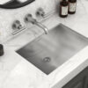 Ruvati 16 x 11 inch Brushed Stainless Steel Rectangular Bathroom Sink Undermount - RVH6107