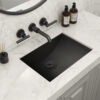 Ruvati 16 x 11 inch Gunmetal Black Undermount Bathroom Sink Stainless Steel - RVH6107BL
