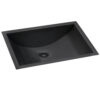 Ruvati 18 x 12 inch Gunmetal Black Stainless Steel Rectangular Bathroom Sink Undermount - RVH6110BL