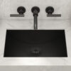 Ruvati 18 x 12 inch Gunmetal Black Stainless Steel Rectangular Bathroom Sink Undermount - RVH6110BL