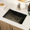 Ruvati 18 x 12 inch Gunmetal Black Stainless Steel Rectangular Bathroom Sink Undermount - RVH6110BL