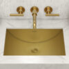 Ruvati 18 x 12 inch Brushed Gold Rectangular Bathroom Sink Undermount - RVH6110GG