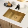 Ruvati 18 x 12 inch Brushed Gold Rectangular Bathroom Sink Undermount - RVH6110GG