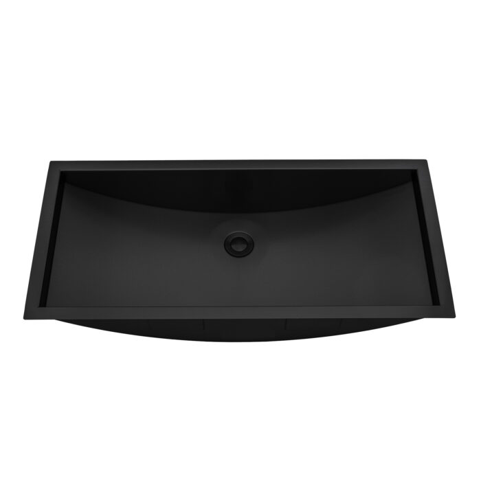 Black Bathroom Undermount Sink Stainless Steel