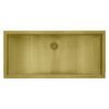 Ruvati 30 x 14 inch Brushed Gold Rectangular Bathroom Sink Undermount - RVH6120GG