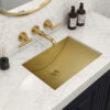 Ruvati 30 x 14 inch Brushed Gold Rectangular Bathroom Sink Undermount - RVH6120GG